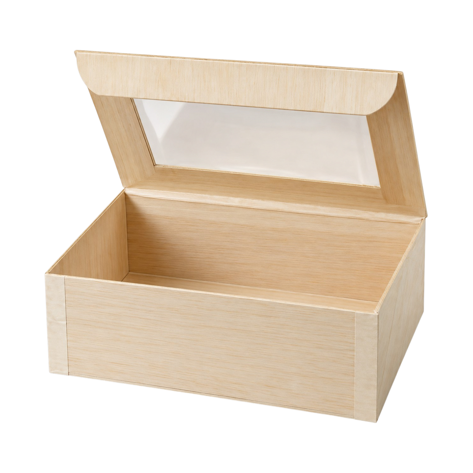 Medium Rectangular Wooden Box w/ Window 6”x8” 1/50ct - Image 2
