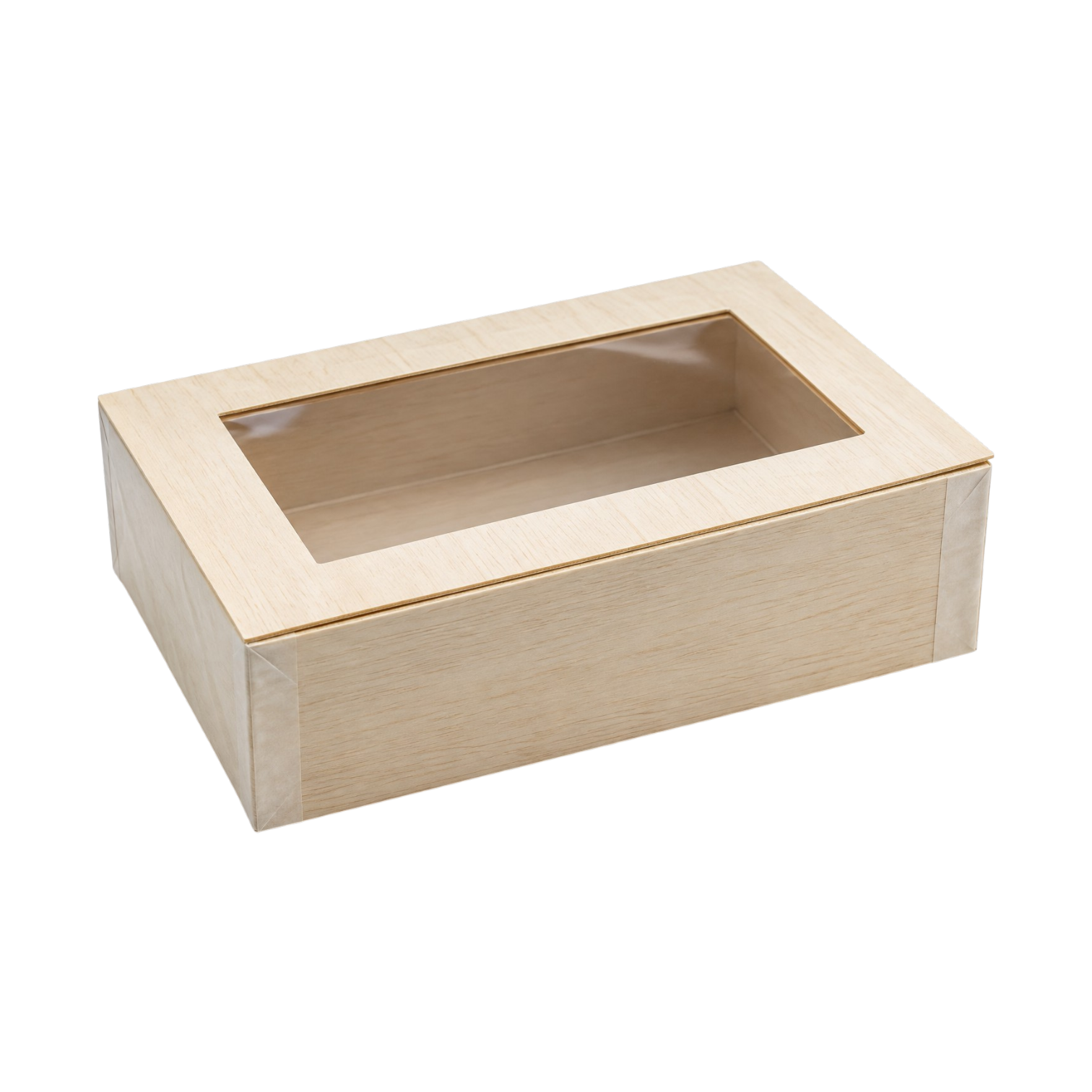 Medium Rectangular Wooden Box w/ Window 6”x8” 1/50ct