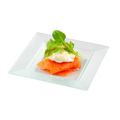 2.5" Mini Square Plastic Plate 1/200ct
