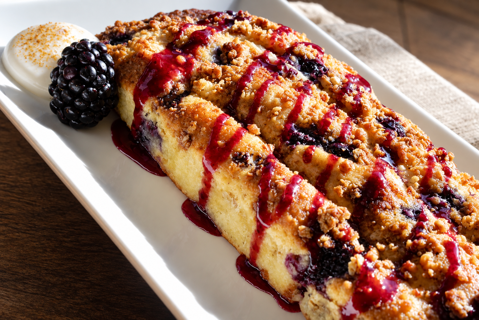 Deep Dish Pancake Stuffed w/ Blueberries & Granolas 14”x9ct