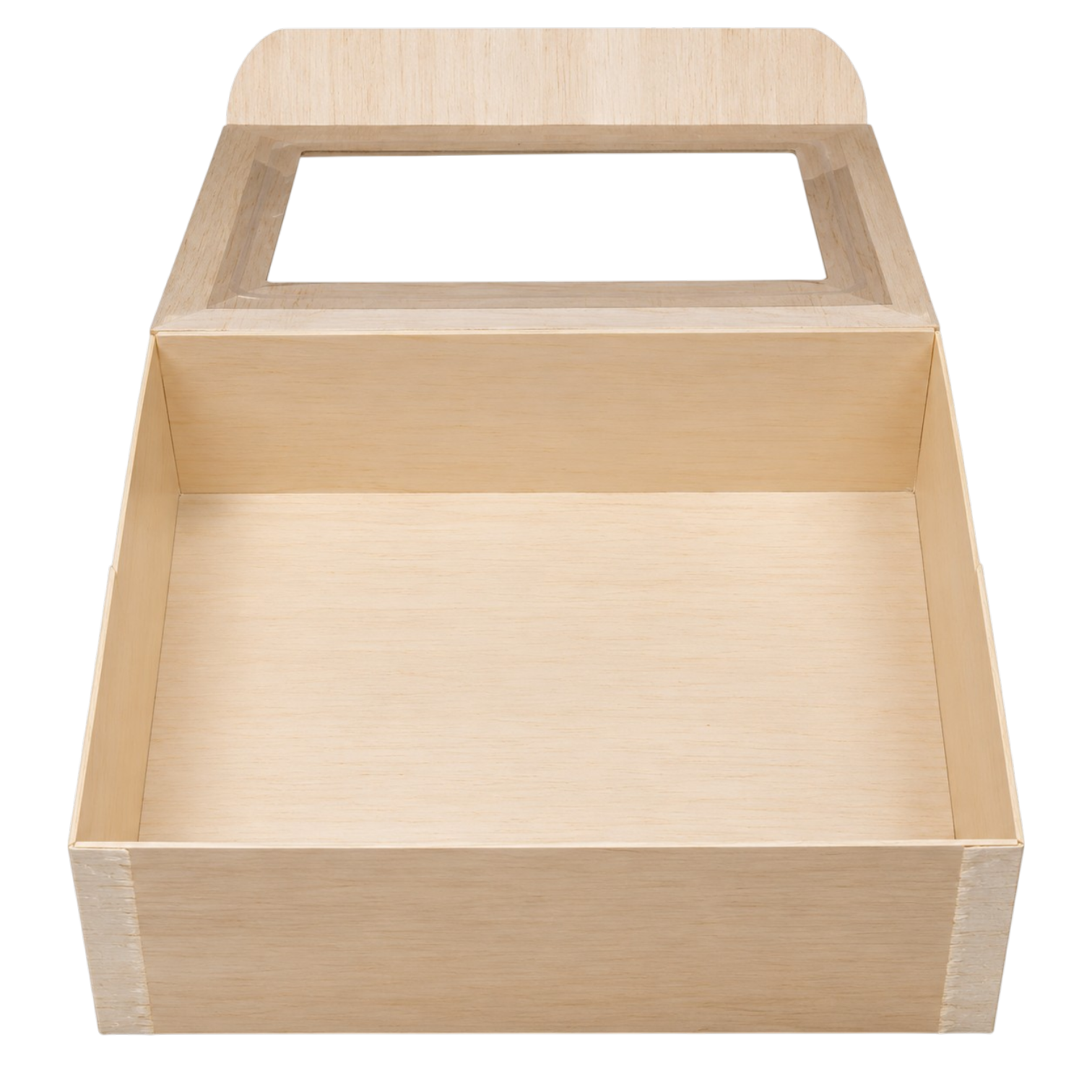Large Rectangular Wooden Box w/ Window 1/100ct - Image 2