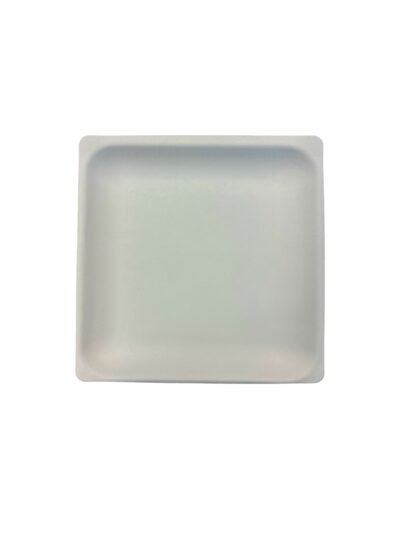(COMING SOON) 6.3" White Square Compostable Sugarcane Pulp Plate 1/600ct