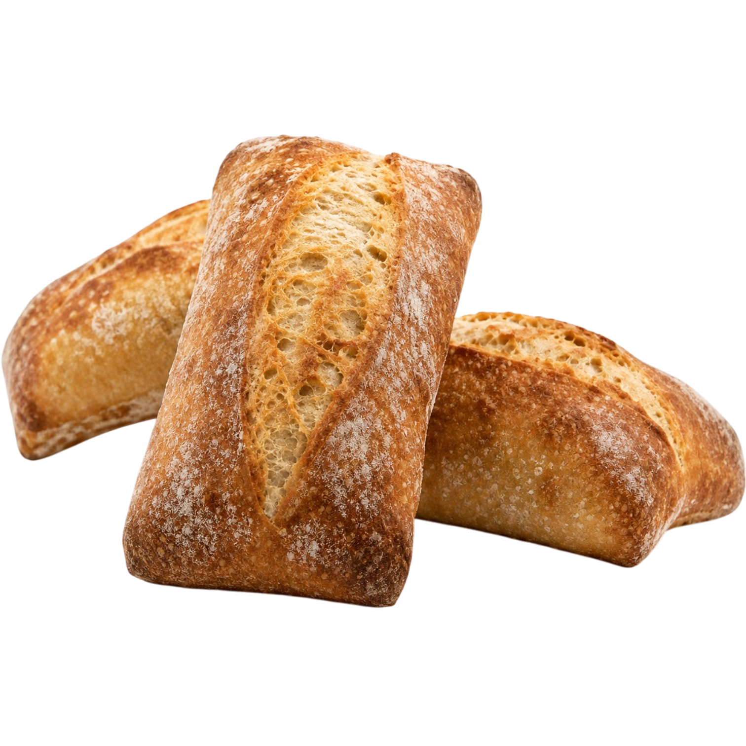 6"x3" Plain Ciabatta Sandwich Bread 1/60ct